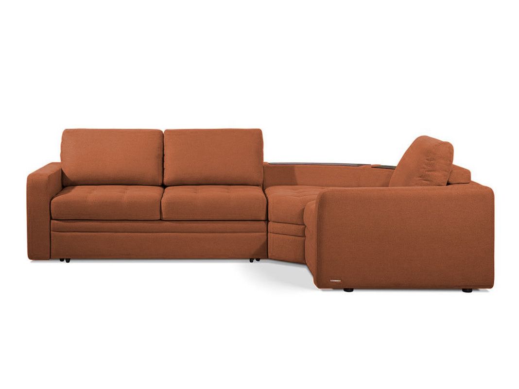 Угловой диван Бруно цвет красный,рыжый (фото 13683)