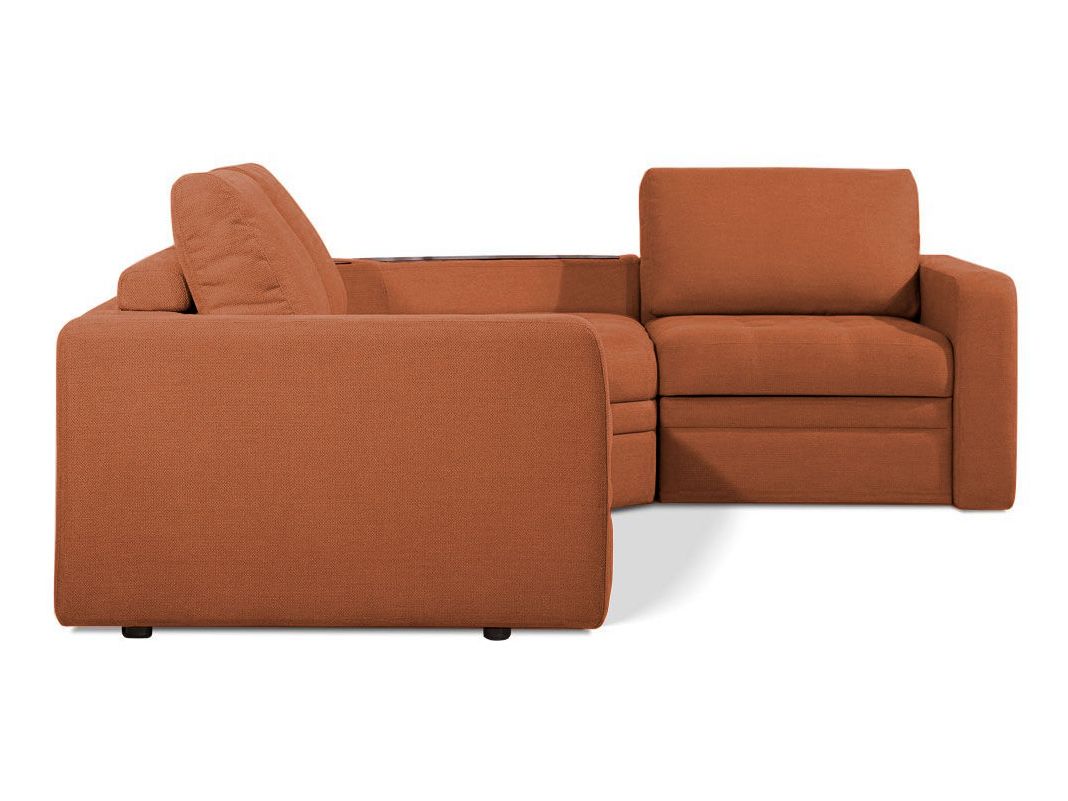 Угловой диван Бруно цвет красный,рыжый (фото 13684)