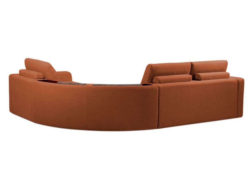 Угловой диван Бруно цвет красный,рыжый (фото 13685)