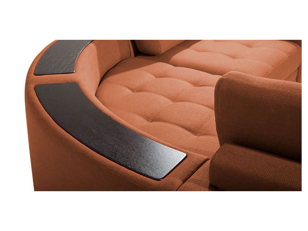 Угловой диван Бруно цвет красный,рыжый (фото 13688)