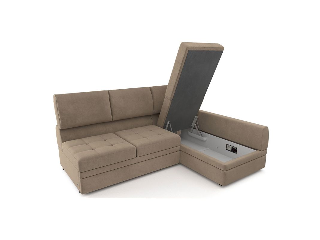 Угловой диван Бруно цвет бежевый,коричневый (фото 324136)