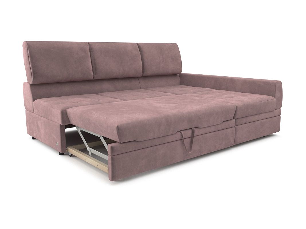 Угловой диван Бруно цвет розовый (фото 324198)