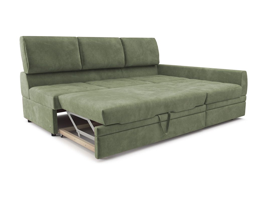 Угловой диван Бруно цвет зеленый,оливковый (фото 324258)