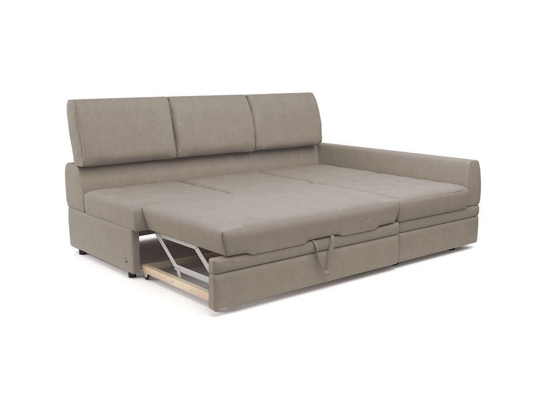 Угловой диван Бруно цвет бежевый,коричневый (фото 324318)