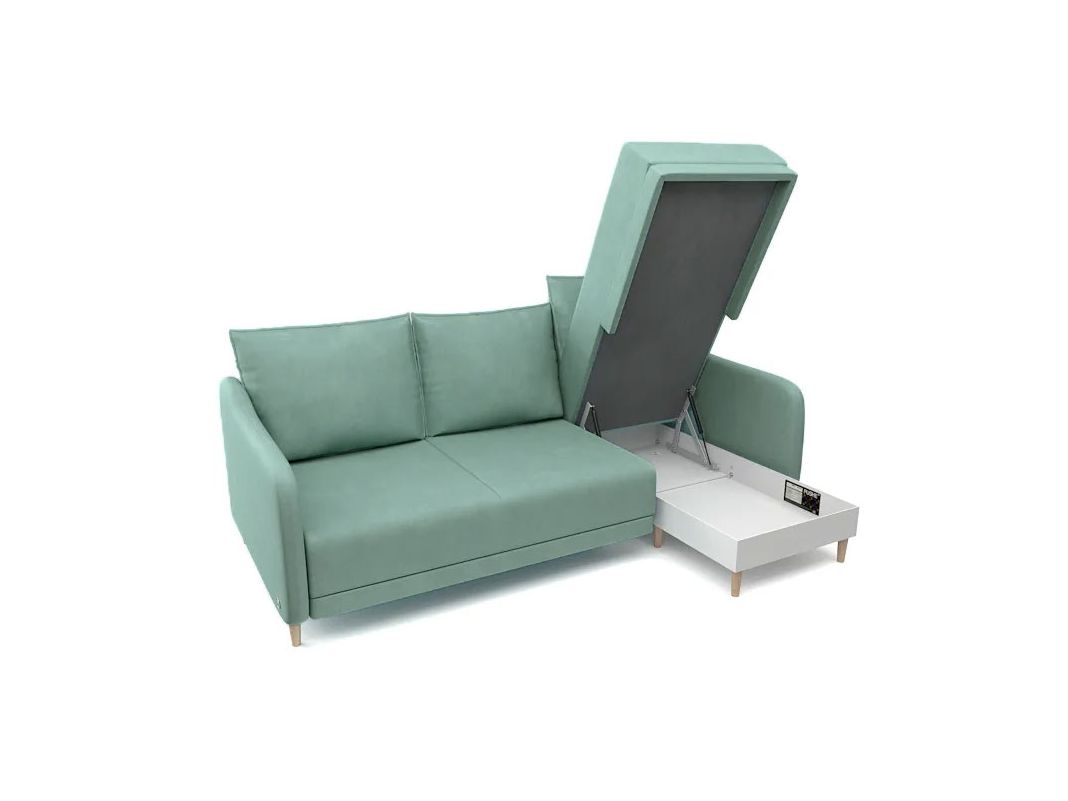 Угловой диван Бьерг цвет зеленый (фото 271398)