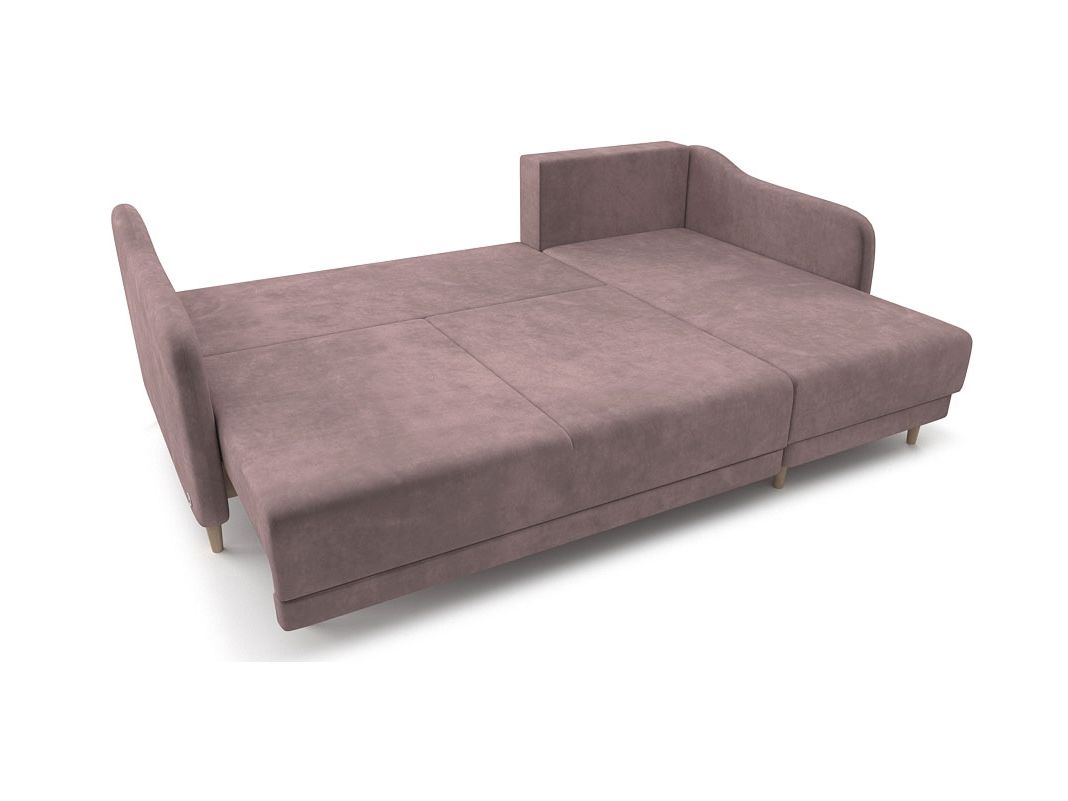 Угловой диван Бьерг цвет розовый (фото 324568)