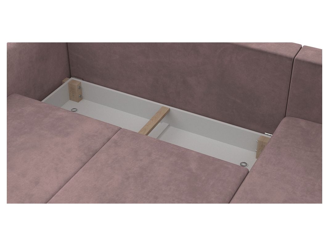 Угловой диван Бьерг цвет розовый (фото 324570)