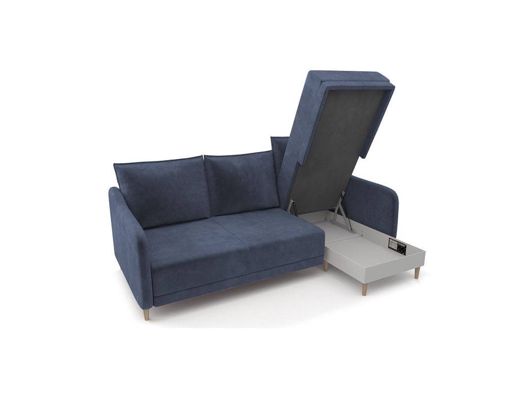 Угловой диван Бьерг цвет синий (фото 324604)