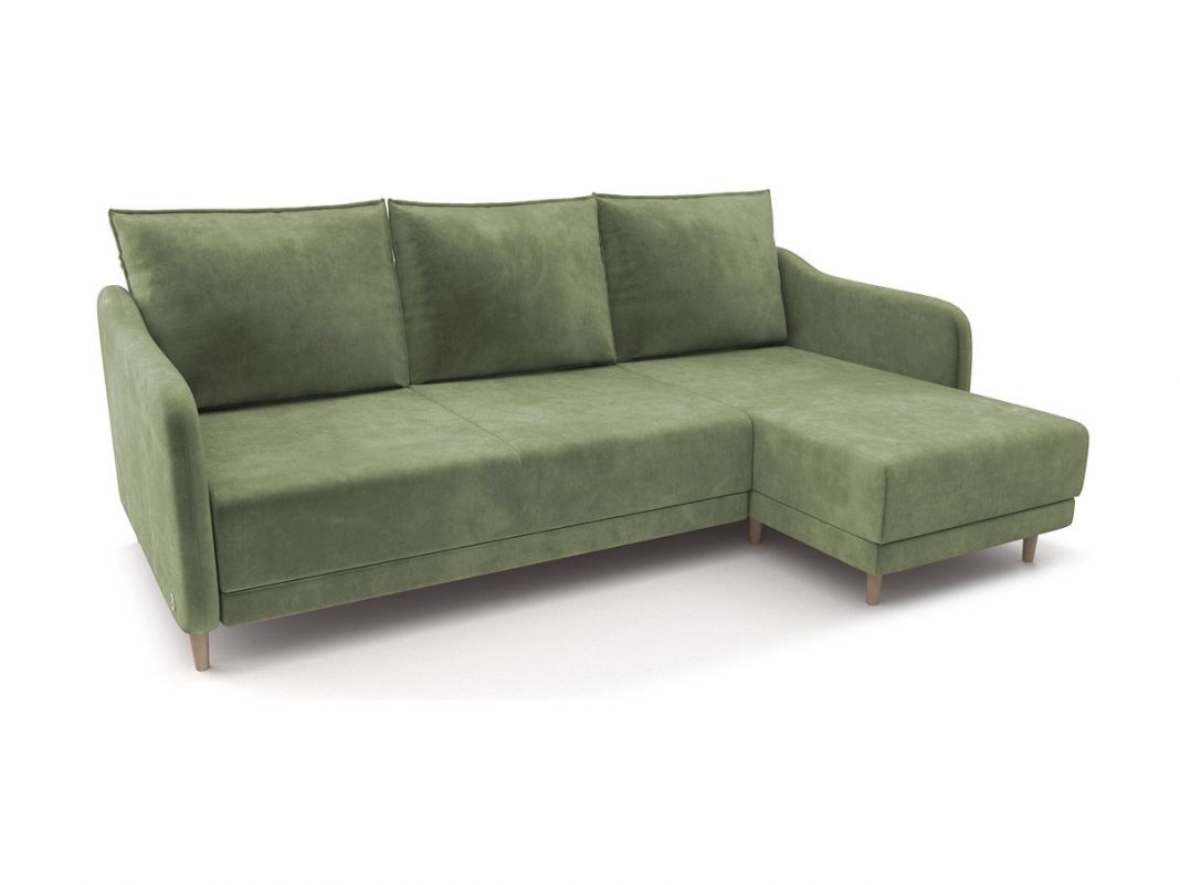 Угловой диван Бьерг цвет зеленый,оливковый (фото 324635)