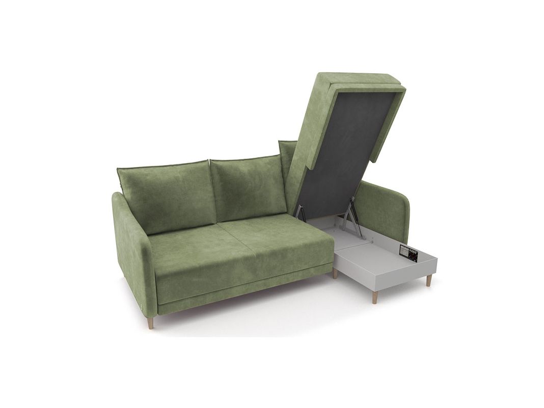 Угловой диван Бьерг цвет зеленый,оливковый (фото 324639)