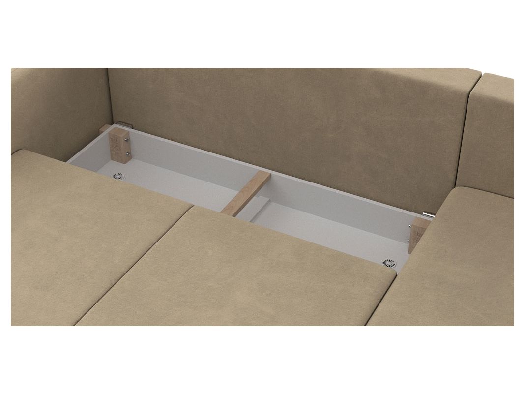 Угловой диван Бьерг цвет бежевый (фото 324675)