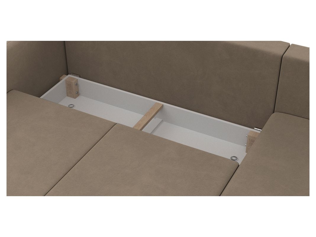 Угловой диван Бьерг цвет бежевый,коричневый (фото 324710)