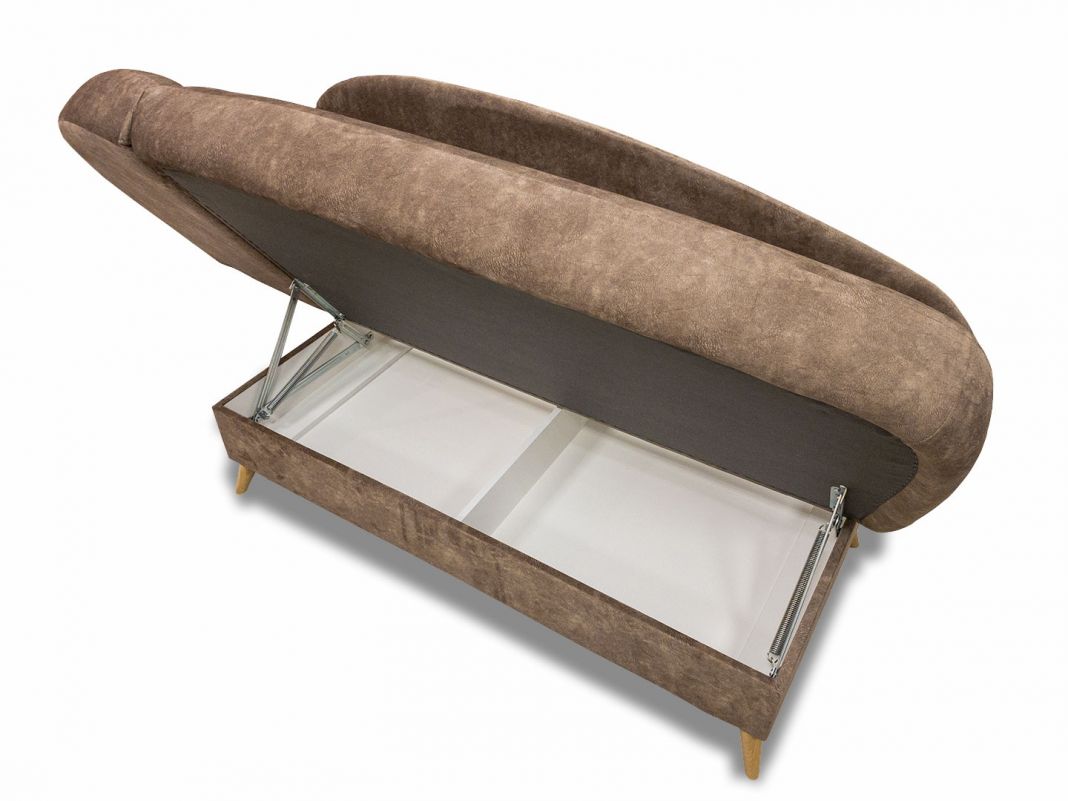 Кушетка Валетта реальное фото образца цвет коричневый (фото 158295)