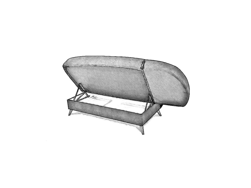 Кушетка Валетта цвет бежевый (фото 156293)