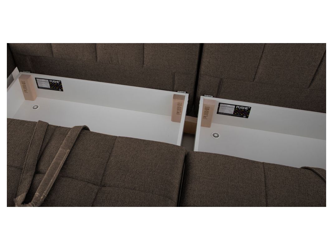 Угловой диван Джефферсон цвет коричневый (фото 325540)