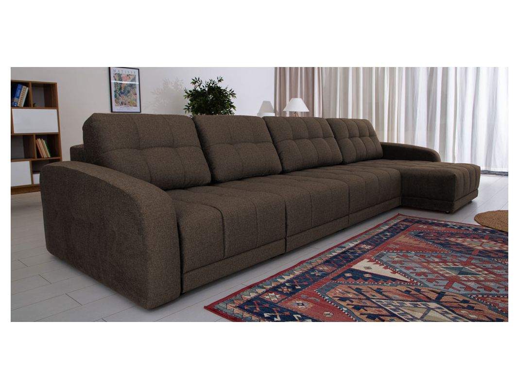 Угловой диван Джефферсон цвет коричневый (фото 325542)