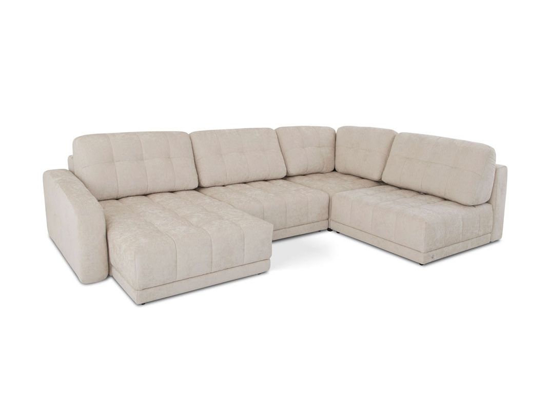 Угловой диван Джефферсон цвет белый,бежевый (фото 325576)