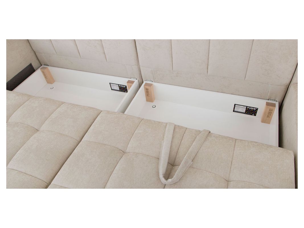 Угловой диван Джефферсон цвет белый,бежевый (фото 325580)