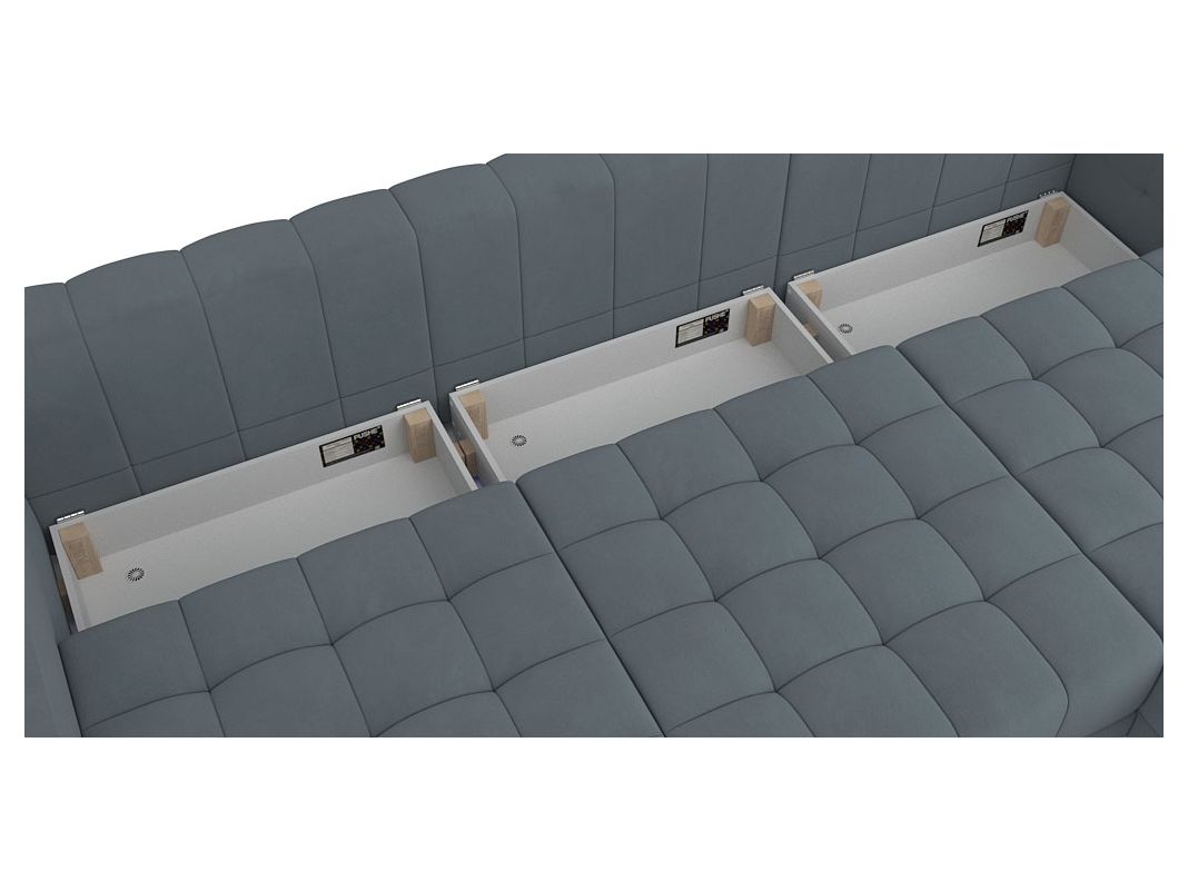 Угловой диван Джефферсон цвет серый,голубой (фото 325917)