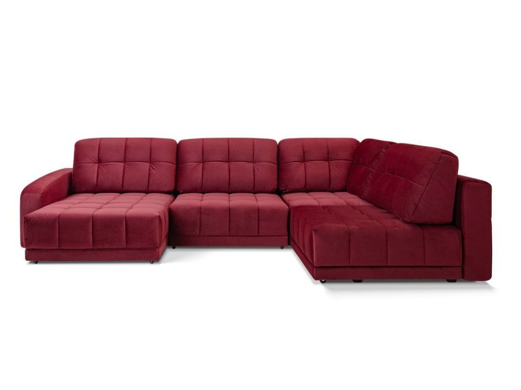 Угловой диван Джефферсон цвет красный,бордовый (фото 29536)