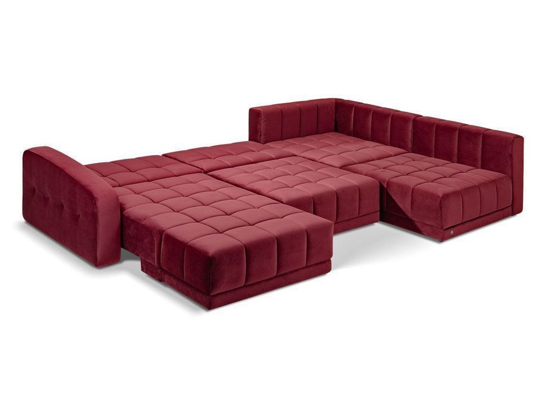 Угловой диван Джефферсон цвет красный,бордовый (фото 29539)