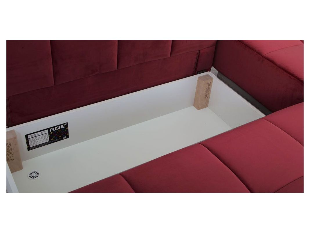 Угловой диван Джефферсон цвет красный,бордовый (фото 29540)