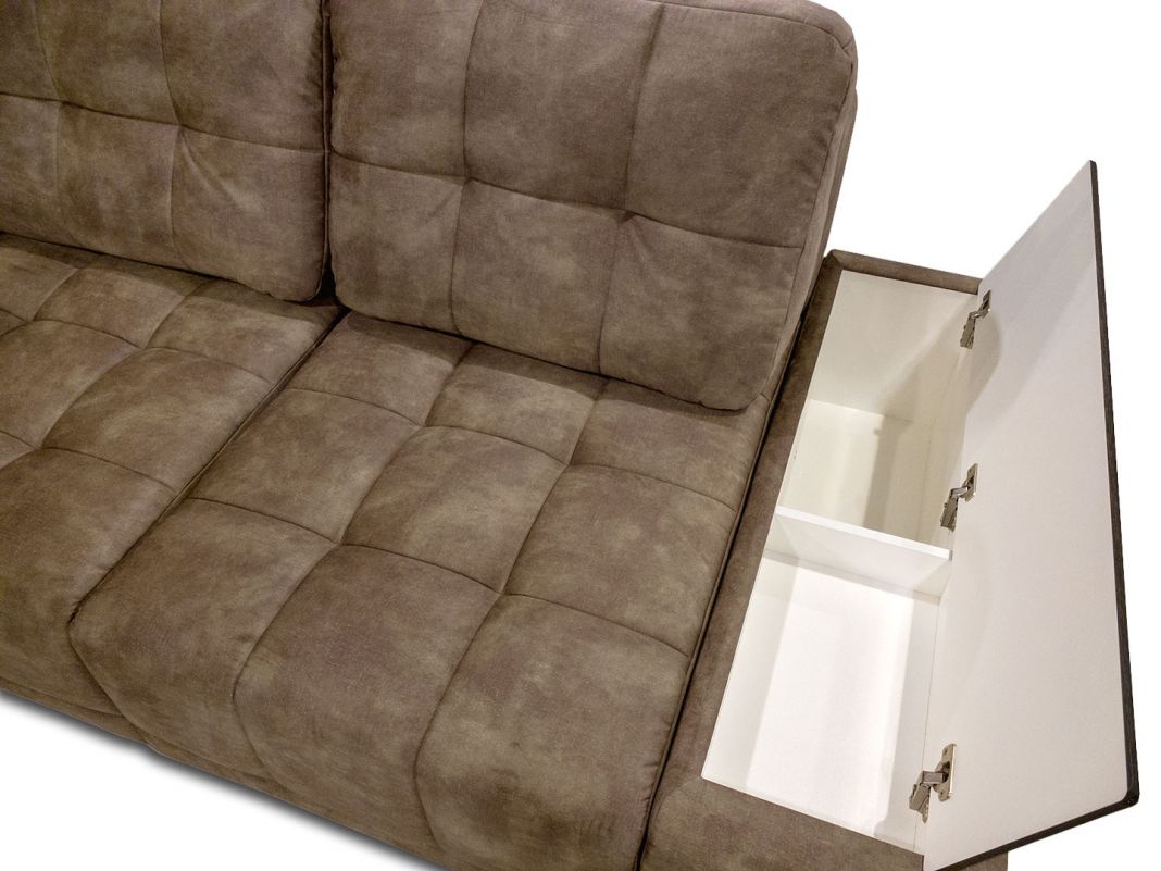 Угловой диван Джефферсон цвет коричневый (фото 143607)