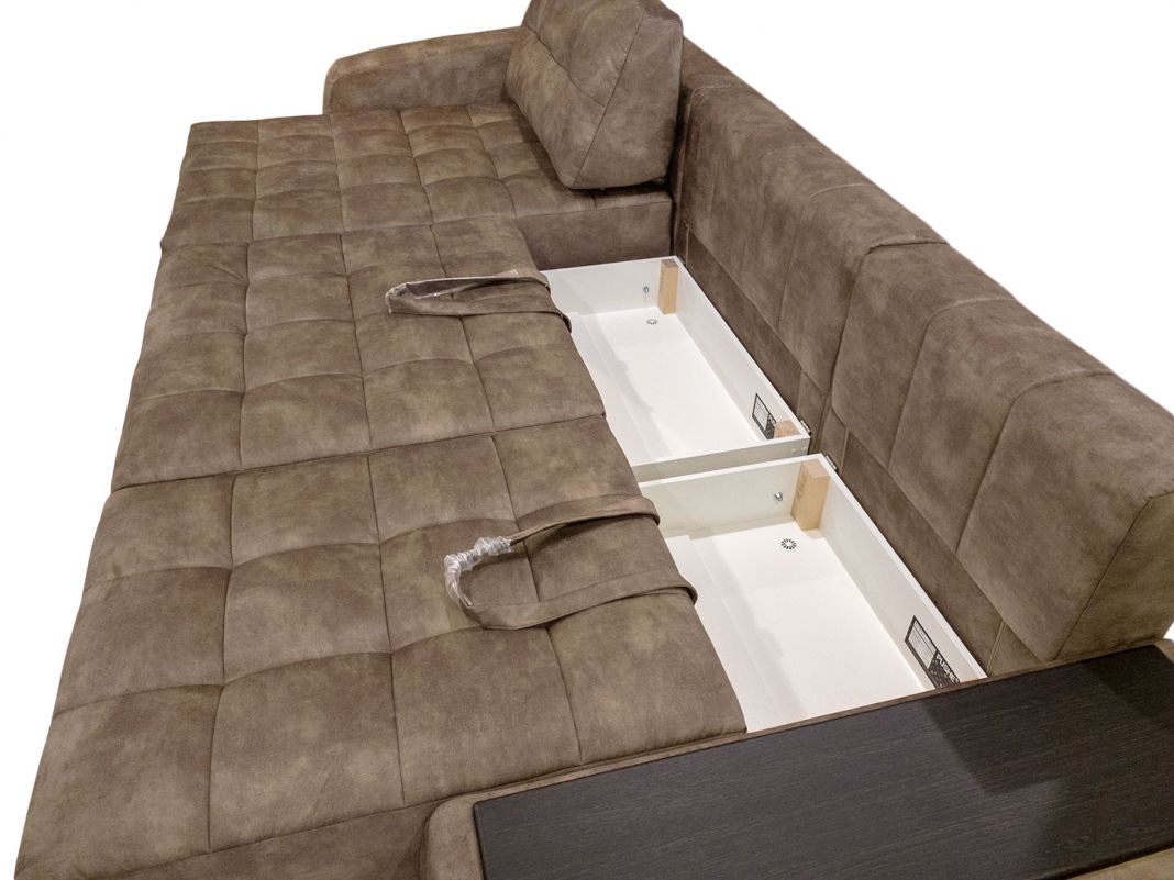 Угловой диван Джефферсон цвет коричневый (фото 143608)