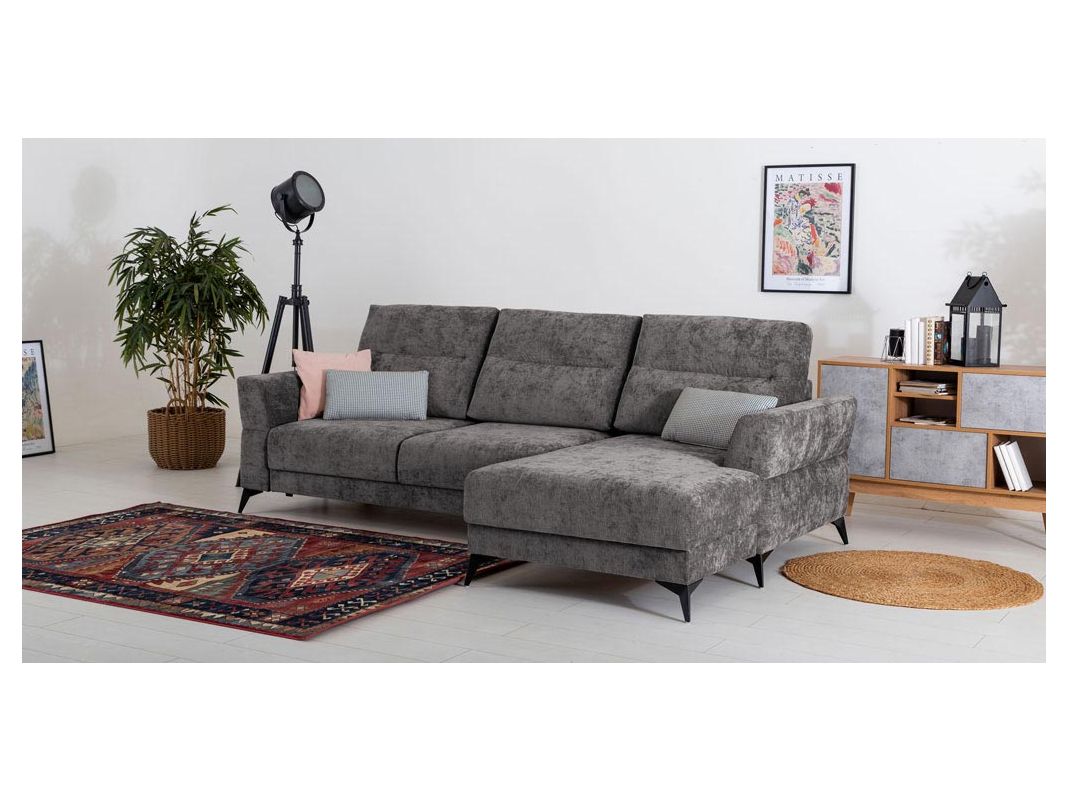 Угловой диван Хадсон цвет серый (фото 326361)