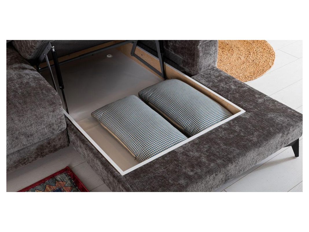 Угловой диван Хадсон цвет серый (фото 326359)