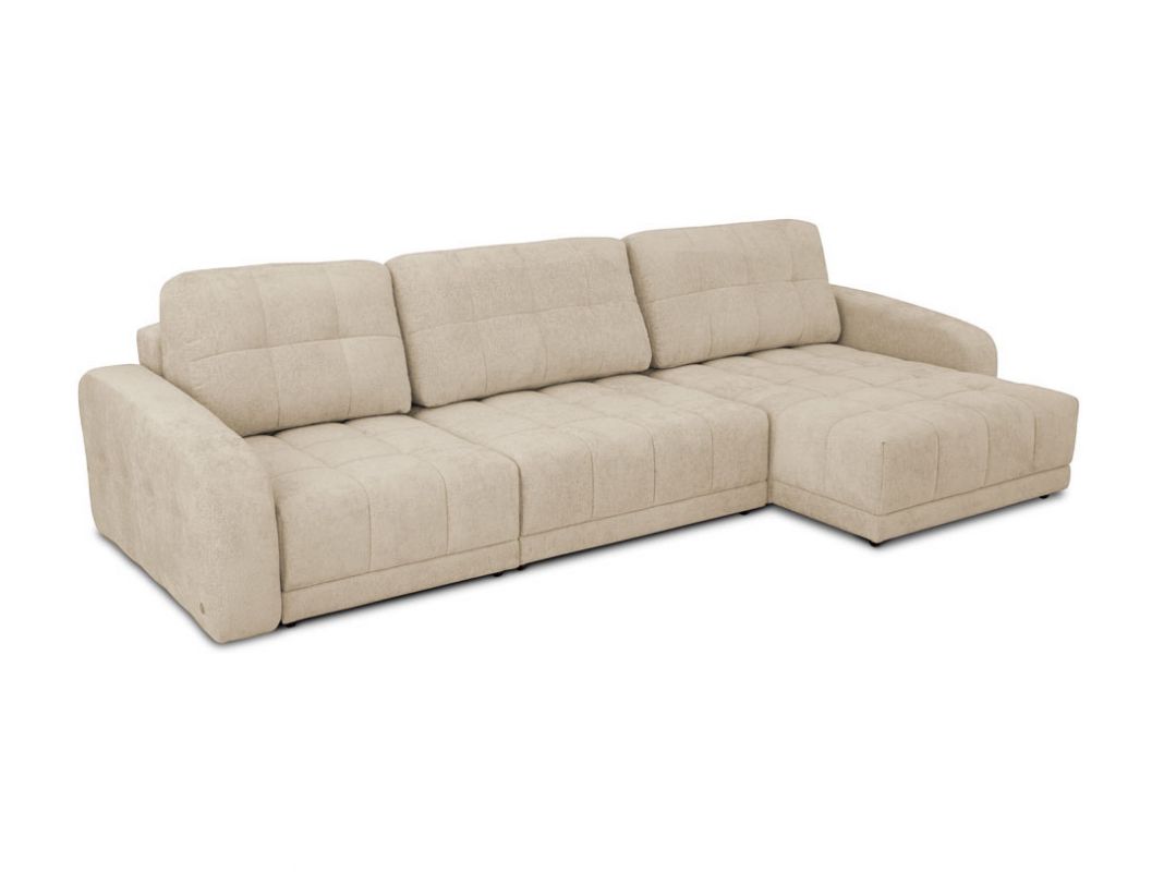 Угловой диван Джефферсон цвет бежевый,серый (фото 326198)