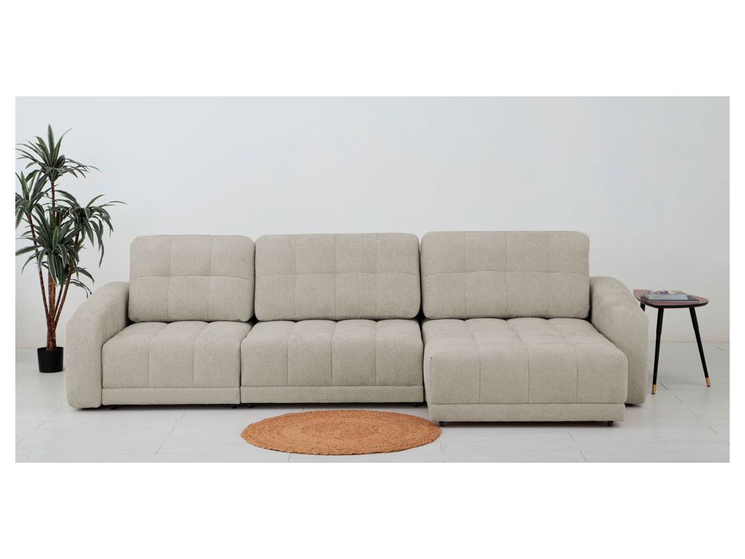 Угловой диван Джефферсон цвет бежевый,серый (фото 326256)