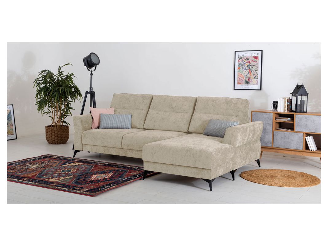 Угловой диван Хадсон цвет бежевый (фото 326481)