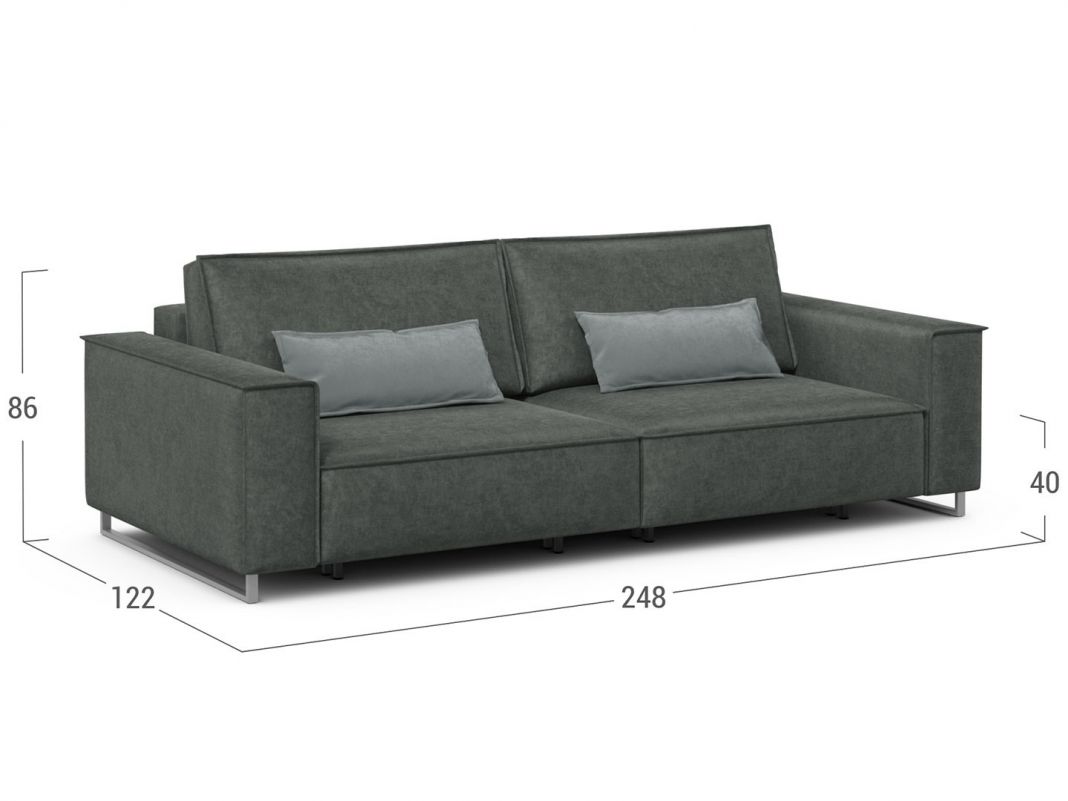 Диван MOON 005 цвет черный,серый (фото 302471)