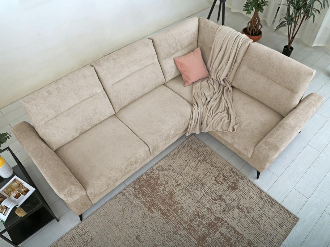 Угловой диван Хадсон цвет бежевый (фото 326652)