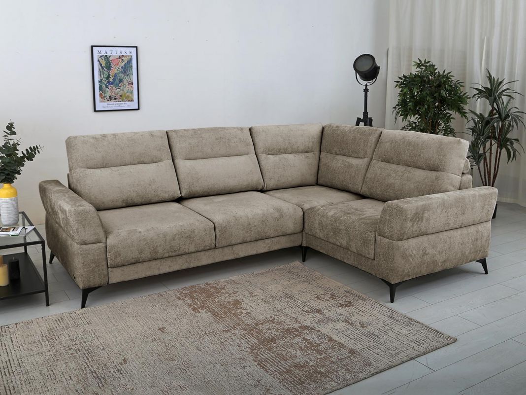 Угловой диван Хадсон цвет коричневый (фото 326786)