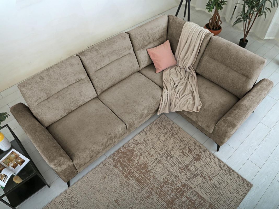 Угловой диван Хадсон цвет коричневый (фото 326787)