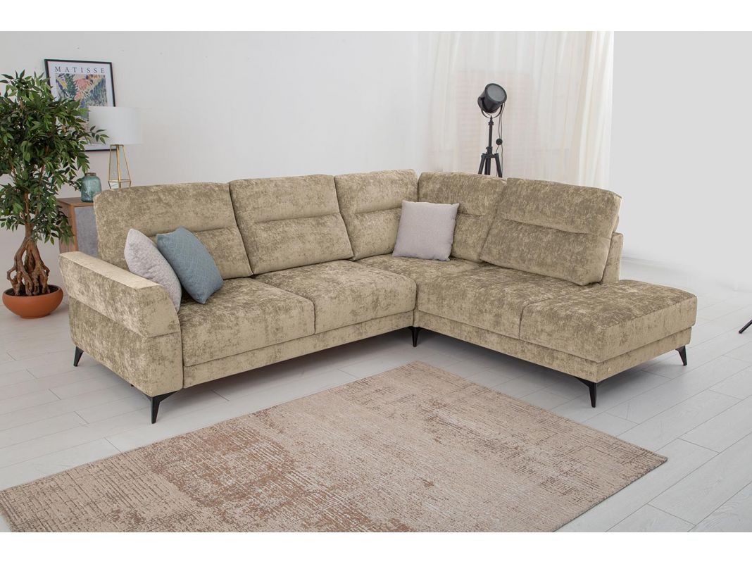 Угловой диван Хадсон цвет бежевый (фото 326900)