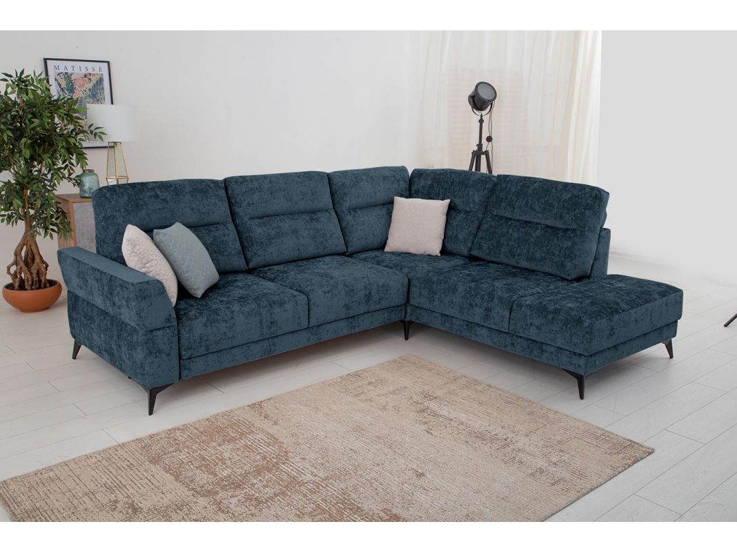 Угловой диван Хадсон цвет синий (фото 326970)