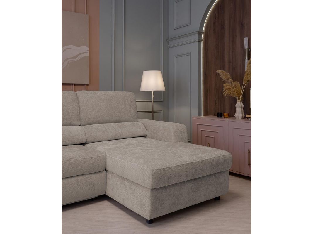 Угловой диван Браун цвет бежевый,серый (фото 327473)