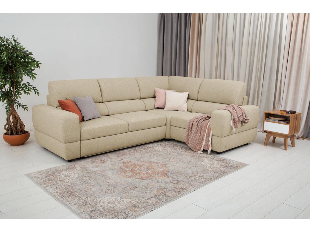 Угловой диван Браун цвет бежевый (фото 327104)