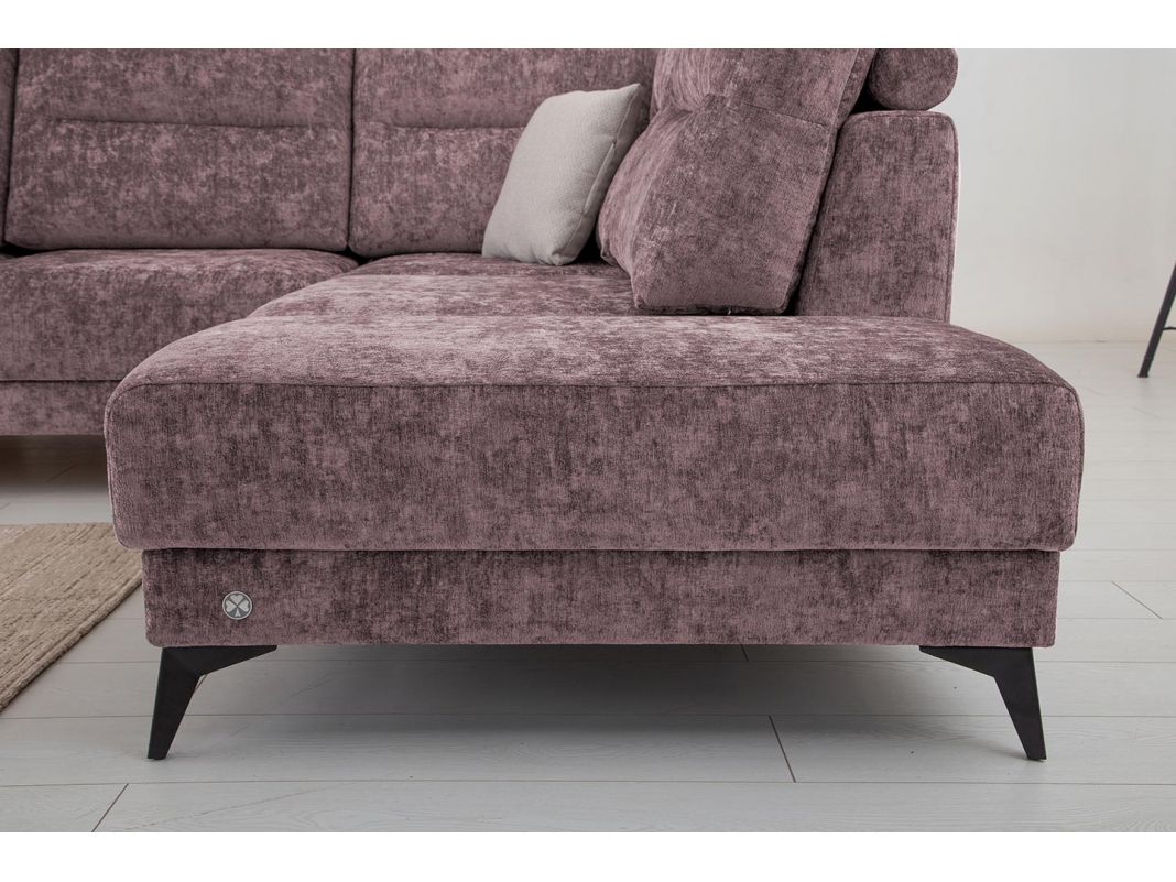 Угловой диван Хадсон цвет фиолетовый,розовый (фото 326829)