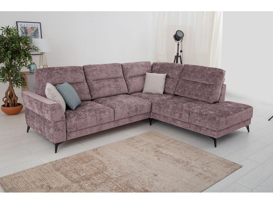 Угловой диван Хадсон цвет фиолетовый,розовый (фото 326830)