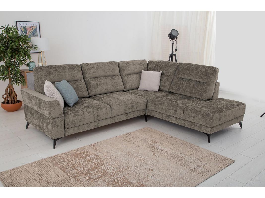 Угловой диван Хадсон цвет коричневый (фото 326865)