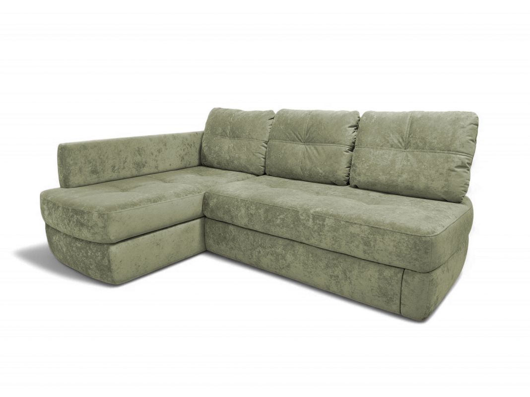 Угловой диван Арно реальное фото образца цвет зеленый,оливковый (фото 327970)