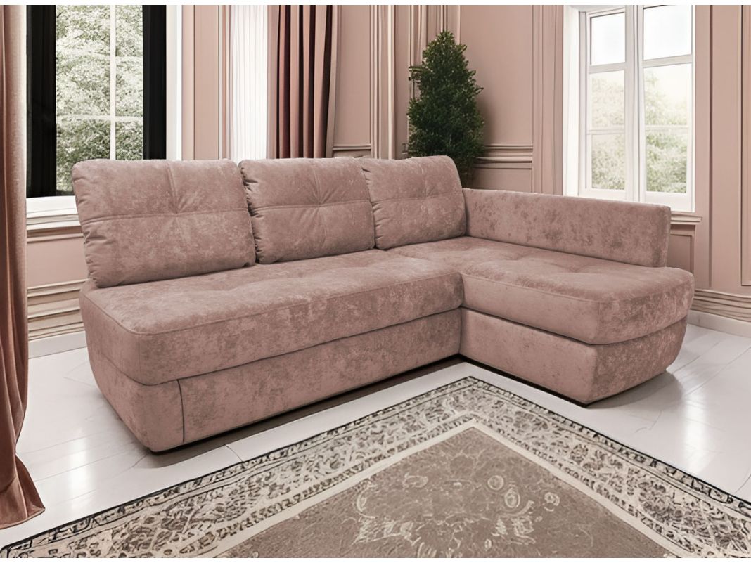 Угловой диван Арно реальное фото образца цвет розовый (фото 328065)