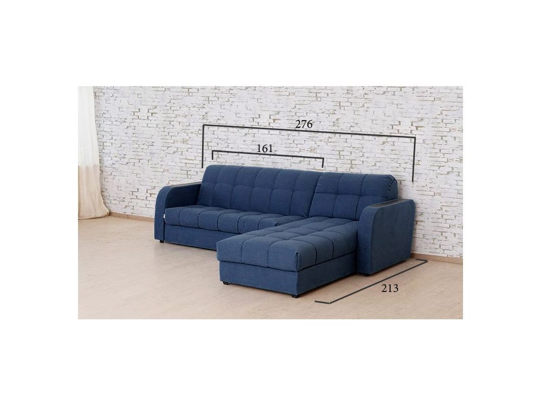 Угловой диван Дублин цвет синий (фото 213370)