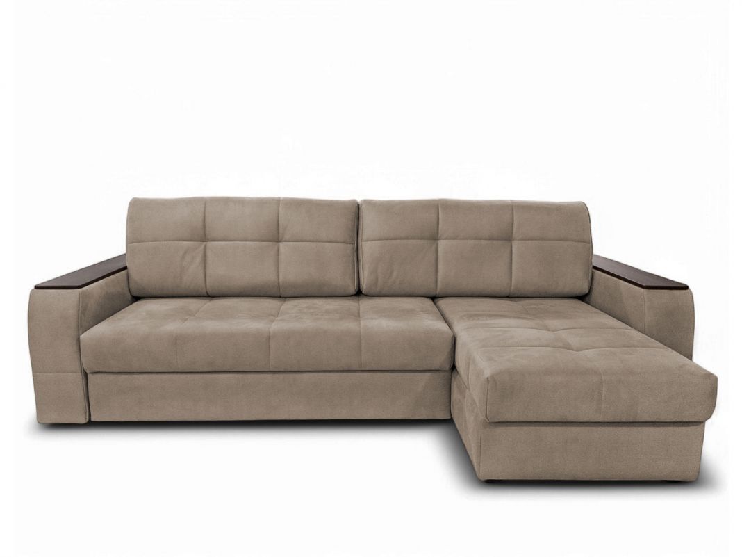 Угловой диван Сиэтл реальное фото образца цвет бежевый,коричневый (фото 330495)