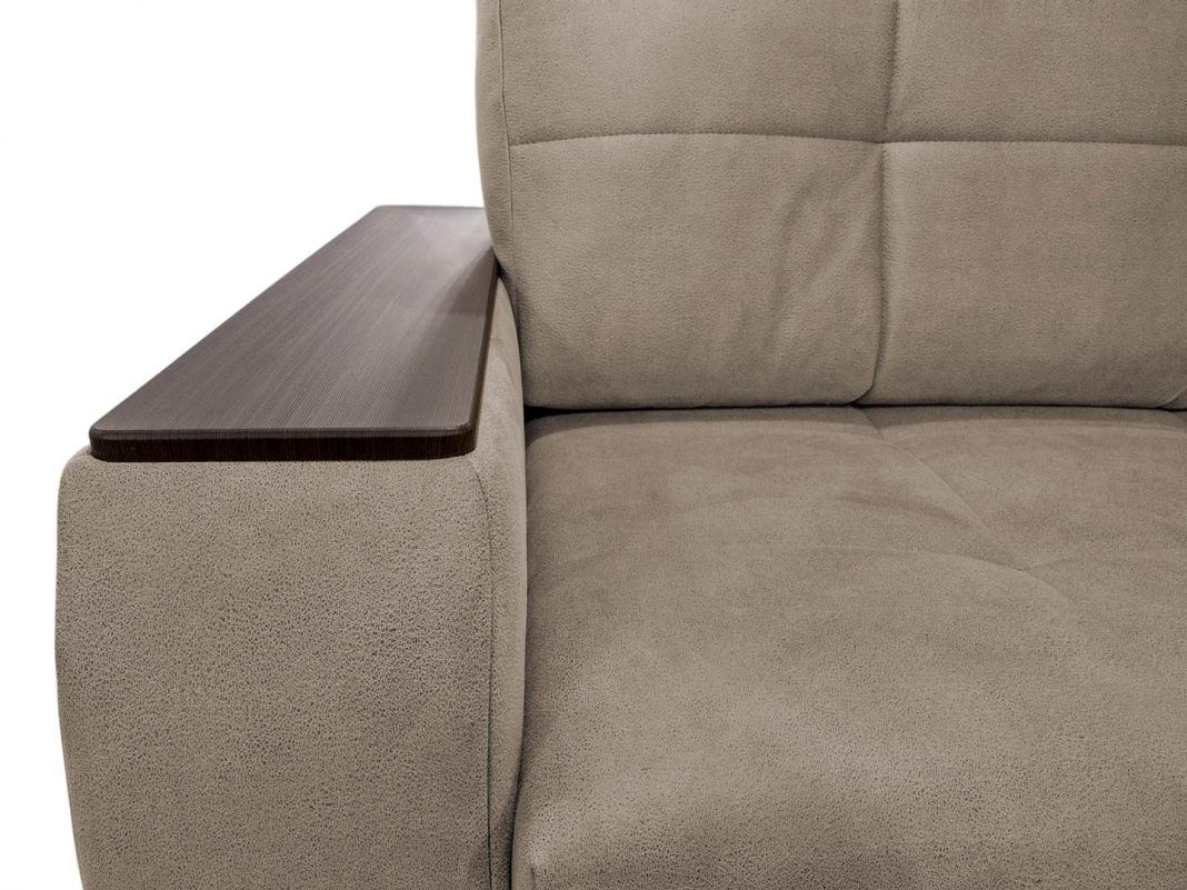 Угловой диван Сиэтл реальное фото образца цвет бежевый,коричневый (фото 330496)