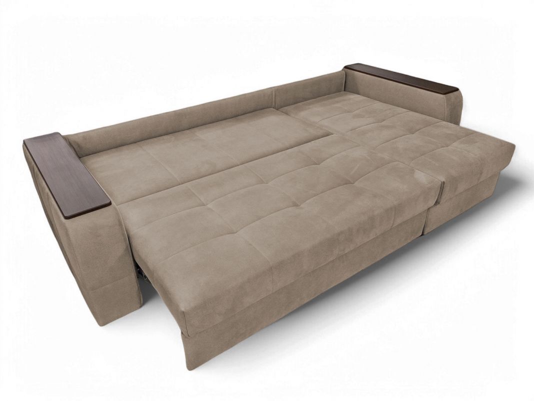 Угловой диван Сиэтл реальное фото образца цвет бежевый,коричневый (фото 330500)